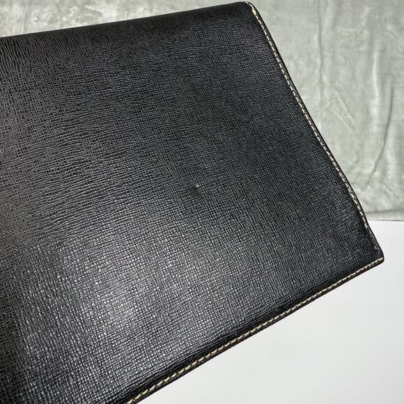 New Dooney & Bourke Envelope Slim Leather Wallet Black Organizer Clutch 9x6 - Picture 6 of 13